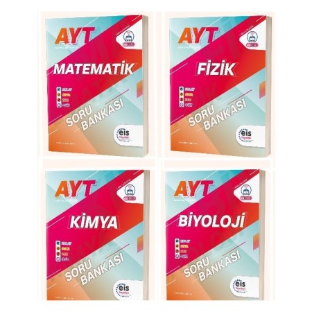 EİS AYT Matematik Fizik Kimya Biyoloji Soru Bankası / Set 4 kitap