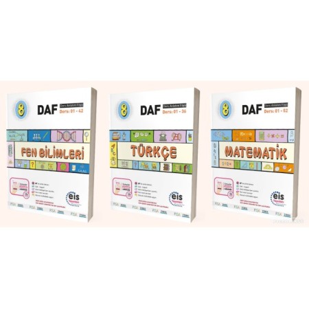 EİS / LGS 8. Sınıf Türkçe Matematik Fen Ders Anlatım Föyü / 3 Kitap