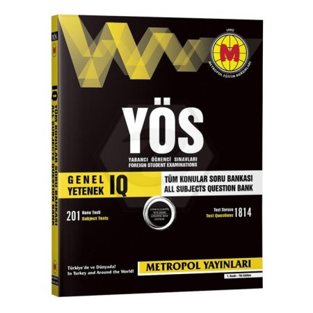 YÖS IQ Genel Yetenek Tüm Konular Soru Bankası