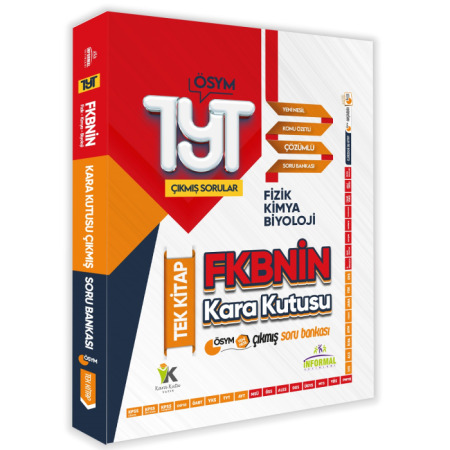  informal TYT FKBNİN (Fizik Kimya Biyoloji) KD Kara Kutusu TEK KİTAP Konu Özetli Dijital Çözümlü Soru Bankası