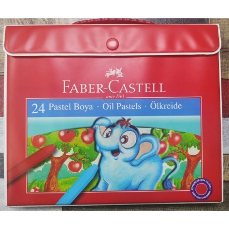 Faber-Castell Plastik Çantalı Tutuculu Pastel Boya 24 Renk