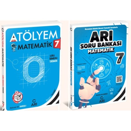 Arı Yayınları 7. Sınıf Matematik Soru Bankası + Matematik Atölyem / Set 2 Kitap