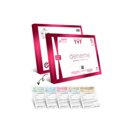 2024 TYT Tüm Dersler 5`li Paket Deneme Video Çözümlü Üç Dört Beş Yayınları
