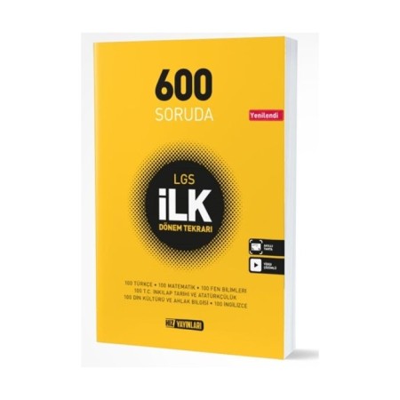 8. Sınıf LGS 600 Soruda İlk Dönem Tekrarı Hız Yayınları
