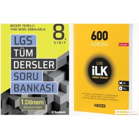 8. Sınıf LGS 1. Dönem Tudem Tüm Ders Soru Bankası + Hız ilk 600 Soru Bankası