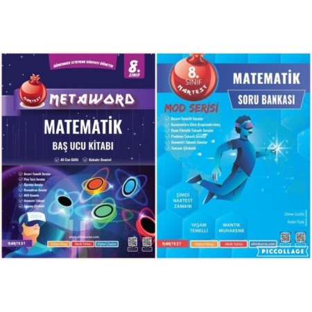 Nartest 8. Sınıf LGS Matematik Soru Bankası Seti | Kolay Orta Zor - Nartest Yayınları