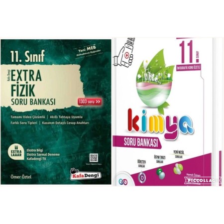 11. Sınıf Fizik Kimya Soru Bankası Seti | 2 Kitap