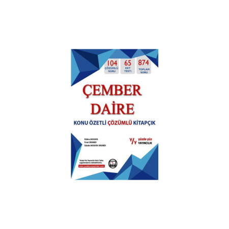 Çember Daire Konu Özetli Çözümlü Kitapçık Yüzde Yüz Yayınları