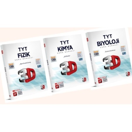 TYT Fizik Kimya Biyoloji Soru Bankası | 3D Yayınları